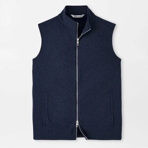 peter millar Crown Sweater Fleece Vest navy blue nwt men's MF25K61 medium